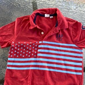 GAP BOY red polo shirt size small 6-7
